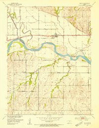 Belvue Kansas Historical topographic map, 1:24000 scale, 7.5 X 7.5 Minute, Year 1953