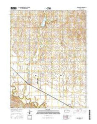 Bennington Kansas Current topographic map, 1:24000 scale, 7.5 X 7.5 Minute, Year 2015