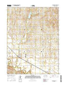 Bennington Kansas Current topographic map, 1:24000 scale, 7.5 X 7.5 Minute, Year 2015
