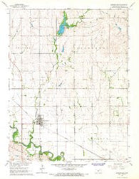 Bennington Kansas Historical topographic map, 1:24000 scale, 7.5 X 7.5 Minute, Year 1965