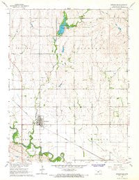 Bennington Kansas Historical topographic map, 1:24000 scale, 7.5 X 7.5 Minute, Year 1965