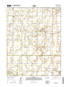 Bentley Kansas Current topographic map, 1:24000 scale, 7.5 X 7.5 Minute, Year 2015