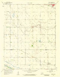 Bentley Kansas Historical topographic map, 1:24000 scale, 7.5 X 7.5 Minute, Year 1958