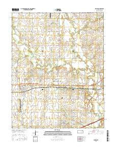 Benton Kansas Current topographic map, 1:24000 scale, 7.5 X 7.5 Minute, Year 2015