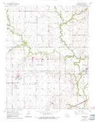 Benton Kansas Historical topographic map, 1:24000 scale, 7.5 X 7.5 Minute, Year 1955