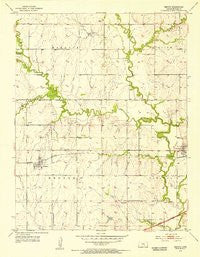 Benton Kansas Historical topographic map, 1:24000 scale, 7.5 X 7.5 Minute, Year 1955