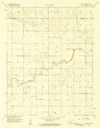 Big Bow NW Kansas Historical topographic map, 1:24000 scale, 7.5 X 7.5 Minute, Year 1959
