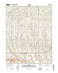 Bison Kansas Current topographic map, 1:24000 scale, 7.5 X 7.5 Minute, Year 2015