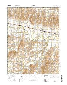 Bloomington Kansas Current topographic map, 1:24000 scale, 7.5 X 7.5 Minute, Year 2015