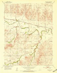 Bloomington Kansas Historical topographic map, 1:24000 scale, 7.5 X 7.5 Minute, Year 1953