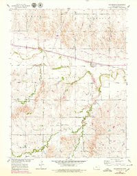 Bloomington Kansas Historical topographic map, 1:24000 scale, 7.5 X 7.5 Minute, Year 1953