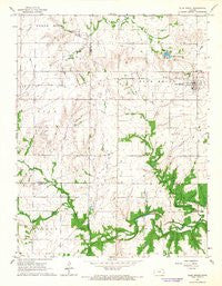 Blue Mound Kansas Historical topographic map, 1:24000 scale, 7.5 X 7.5 Minute, Year 1966