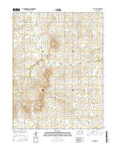 Blue Hill Kansas Current topographic map, 1:24000 scale, 7.5 X 7.5 Minute, Year 2015