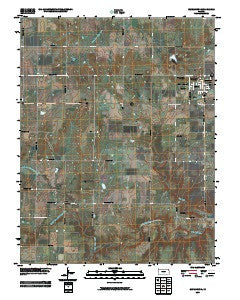 Blue Mound Kansas Historical topographic map, 1:24000 scale, 7.5 X 7.5 Minute, Year 2009