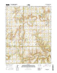 Blue Mound Kansas Current topographic map, 1:24000 scale, 7.5 X 7.5 Minute, Year 2015