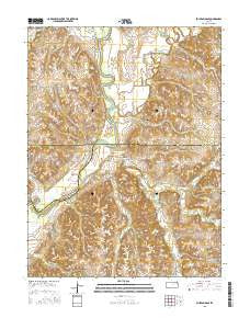 Blue Rapids SE Kansas Current topographic map, 1:24000 scale, 7.5 X 7.5 Minute, Year 2015