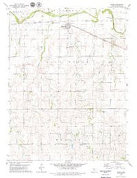 Bogue Kansas Historical topographic map, 1:24000 scale, 7.5 X 7.5 Minute, Year 1979