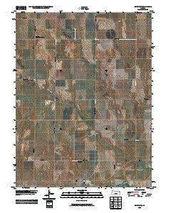 Bogue NW Kansas Historical topographic map, 1:24000 scale, 7.5 X 7.5 Minute, Year 2009