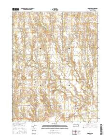 Bogue NW Kansas Current topographic map, 1:24000 scale, 7.5 X 7.5 Minute, Year 2015