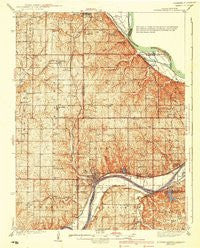 Bonner Springs Kansas Historical topographic map, 1:62500 scale, 15 X 15 Minute, Year 1940
