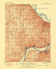 Bonner Springs Kansas Historical topographic map, 1:62500 scale, 15 X 15 Minute, Year 1940