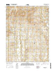 Brantford Kansas Current topographic map, 1:24000 scale, 7.5 X 7.5 Minute, Year 2015