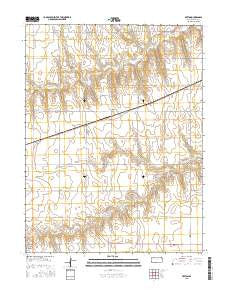 Breton Kansas Current topographic map, 1:24000 scale, 7.5 X 7.5 Minute, Year 2015