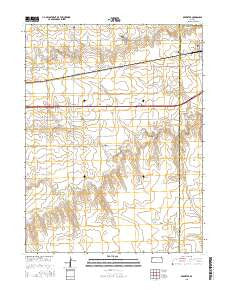 Brewster Kansas Current topographic map, 1:24000 scale, 7.5 X 7.5 Minute, Year 2015
