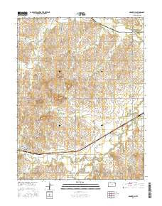 Brookville Kansas Current topographic map, 1:24000 scale, 7.5 X 7.5 Minute, Year 2015