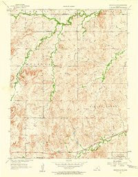 Brookville SW Kansas Historical topographic map, 1:24000 scale, 7.5 X 7.5 Minute, Year 1957