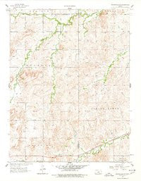 Brookville SW Kansas Historical topographic map, 1:24000 scale, 7.5 X 7.5 Minute, Year 1957