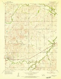Brookville Kansas Historical topographic map, 1:24000 scale, 7.5 X 7.5 Minute, Year 1955