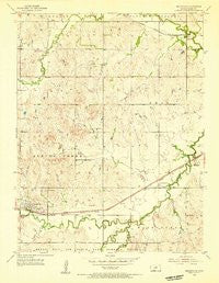 Brookville Kansas Historical topographic map, 1:24000 scale, 7.5 X 7.5 Minute, Year 1955