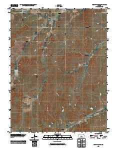 Brookville SW Kansas Historical topographic map, 1:24000 scale, 7.5 X 7.5 Minute, Year 2009