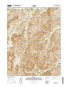 Brookville SW Kansas Current topographic map, 1:24000 scale, 7.5 X 7.5 Minute, Year 2015