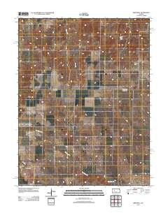 Brownell Kansas Historical topographic map, 1:24000 scale, 7.5 X 7.5 Minute, Year 2012
