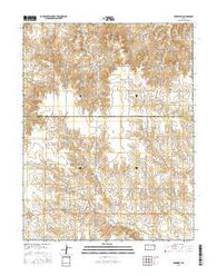 Brownell Kansas Current topographic map, 1:24000 scale, 7.5 X 7.5 Minute, Year 2015