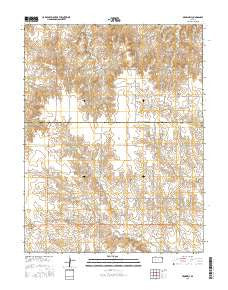 Brownell Kansas Current topographic map, 1:24000 scale, 7.5 X 7.5 Minute, Year 2015