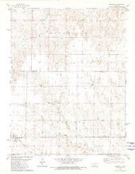 Brownell Kansas Historical topographic map, 1:24000 scale, 7.5 X 7.5 Minute, Year 1980