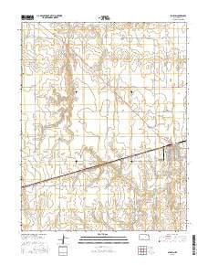 Bucklin Kansas Current topographic map, 1:24000 scale, 7.5 X 7.5 Minute, Year 2015