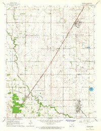 Buhler Kansas Historical topographic map, 1:24000 scale, 7.5 X 7.5 Minute, Year 1965