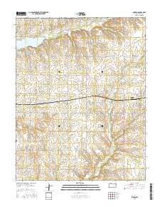 Burden Kansas Current topographic map, 1:24000 scale, 7.5 X 7.5 Minute, Year 2015
