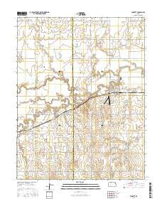 Burdett Kansas Current topographic map, 1:24000 scale, 7.5 X 7.5 Minute, Year 2015