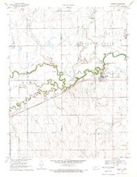 Burdett Kansas Historical topographic map, 1:24000 scale, 7.5 X 7.5 Minute, Year 1970