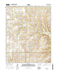 Burdick Kansas Current topographic map, 1:24000 scale, 7.5 X 7.5 Minute, Year 2015