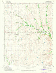 Burdick Kansas Historical topographic map, 1:24000 scale, 7.5 X 7.5 Minute, Year 1972