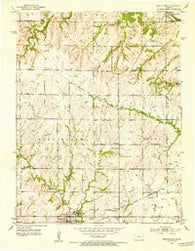 Burlingame Kansas Historical topographic map, 1:24000 scale, 7.5 X 7.5 Minute, Year 1952