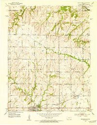 Burlingame Kansas Historical topographic map, 1:24000 scale, 7.5 X 7.5 Minute, Year 1952