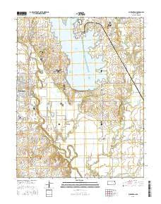 Burlington Kansas Current topographic map, 1:24000 scale, 7.5 X 7.5 Minute, Year 2015