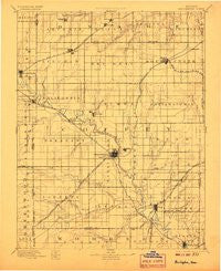 Burlington Kansas Historical topographic map, 1:125000 scale, 30 X 30 Minute, Year 1894